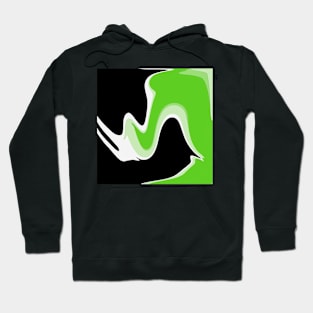 Green and black abstract shapes Hoodie